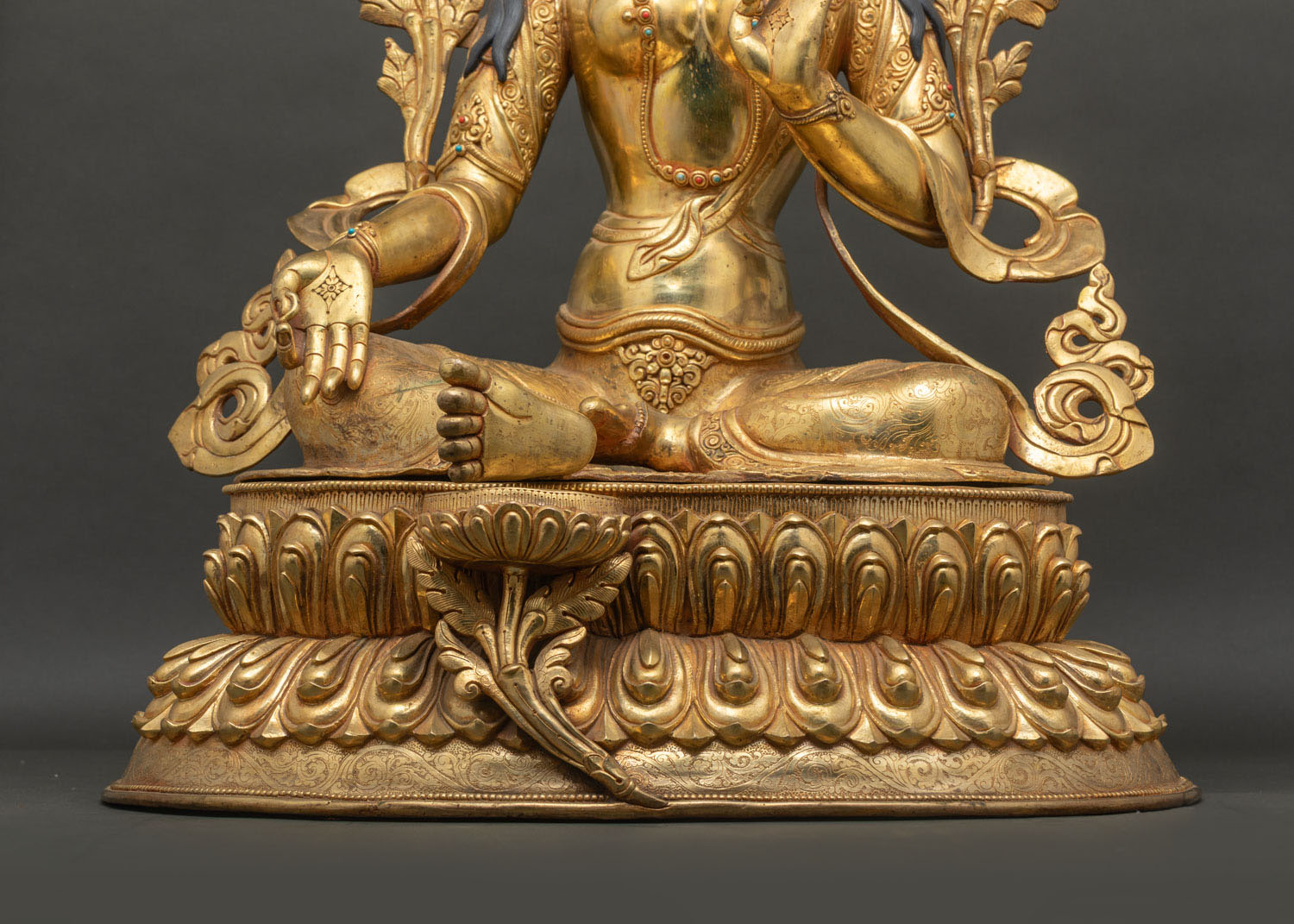 26 Inch Large Green Tara Statue | Monumental Buddhist Sculpture