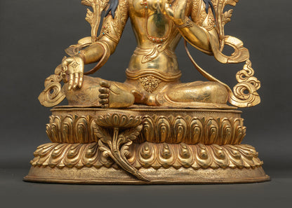 26 Inch Large Green Tara Statue | Monumental Buddhist Sculpture