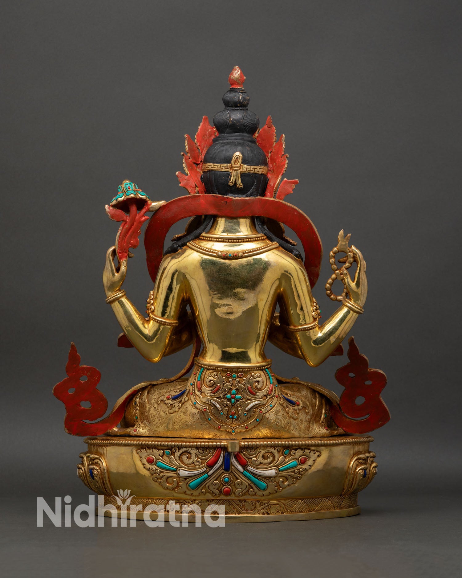 Four-Arm Chenrezig Statue | Large-Size Buddhist Idol from Nepal