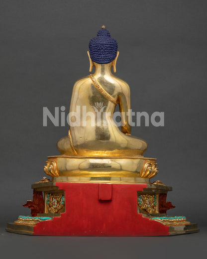 Enthroned Shakyamuni Buddha Statue | Spiritual Figurine for Meditation