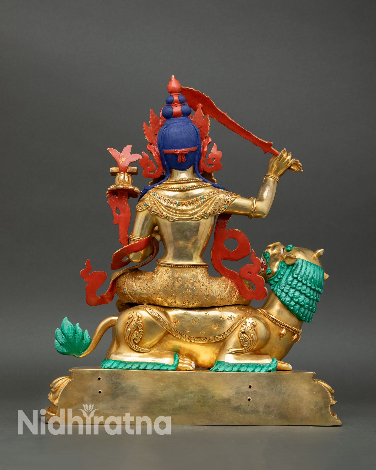 Simhada Manjushree Statue | Handmade Bodhisattva of Wisdom