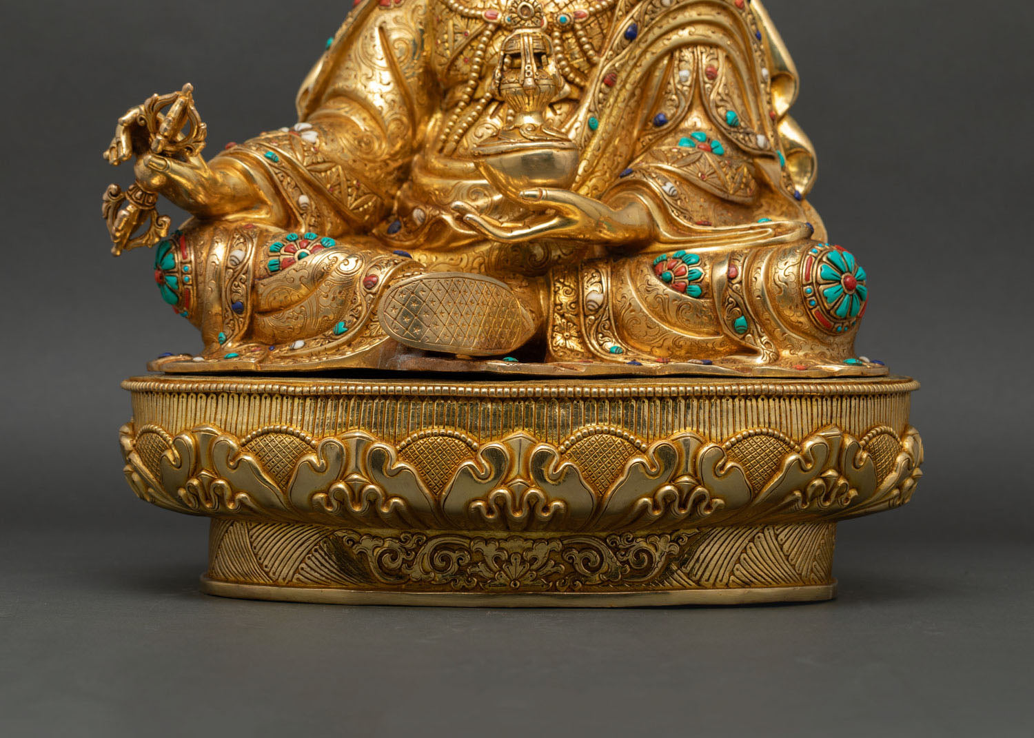 Powerful Guru Padmasambhava Statue | Buddhist Copper Figurine