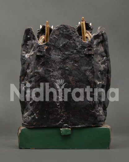 Medicine Buddha Statue With Throne & Five Dhyani Buddhas