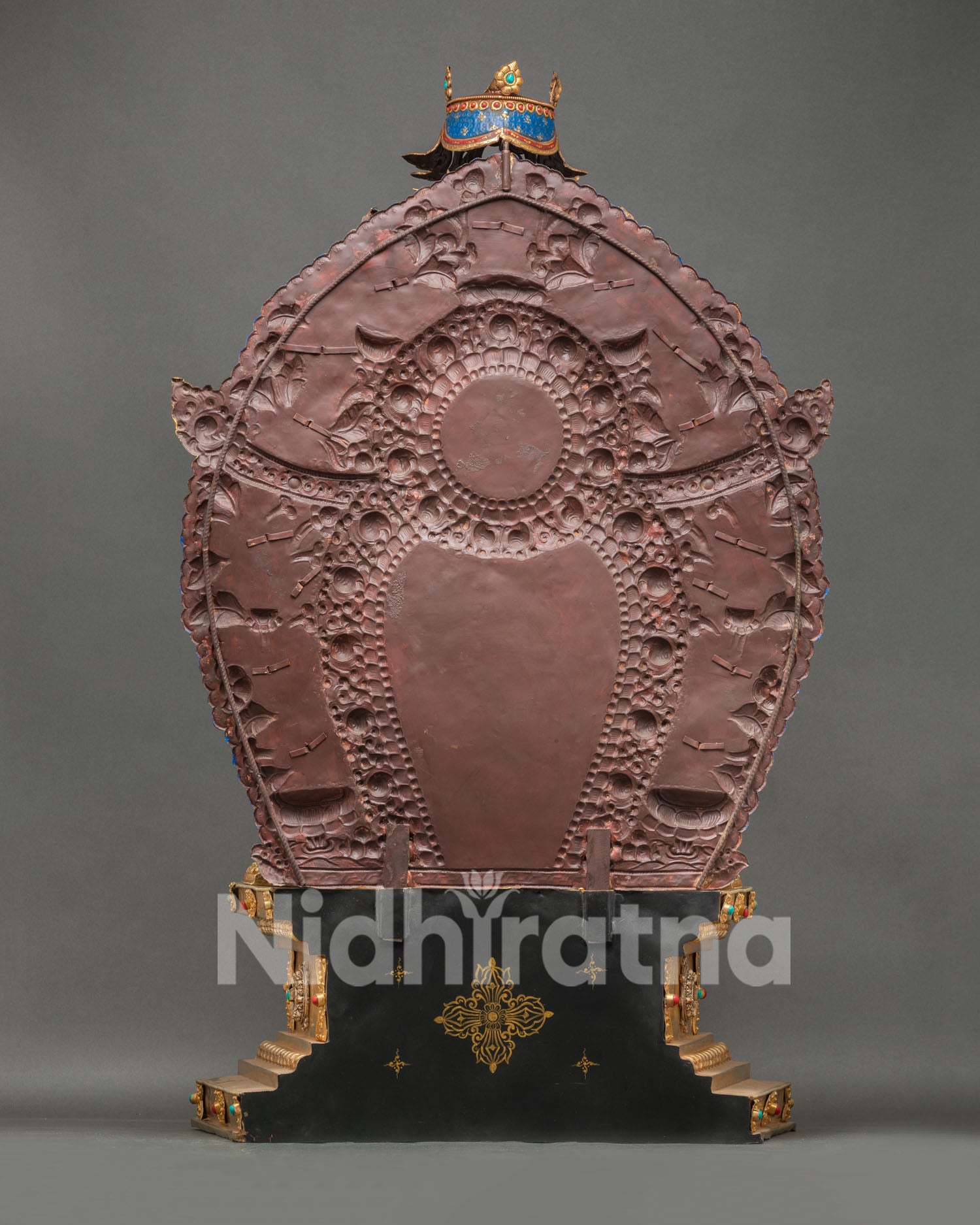 Large Guru Rinpoche Statue with Ornate Throne for Prayer Room & Altar