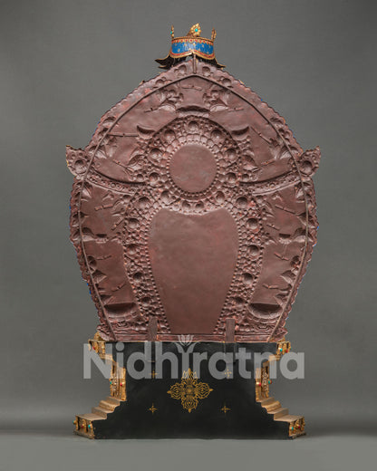Large Guru Rinpoche Statue with Ornate Throne for Prayer Room & Altar
