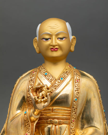 Five Shakya Master Statue Set - Himalayan Buddhist Lineage Figures