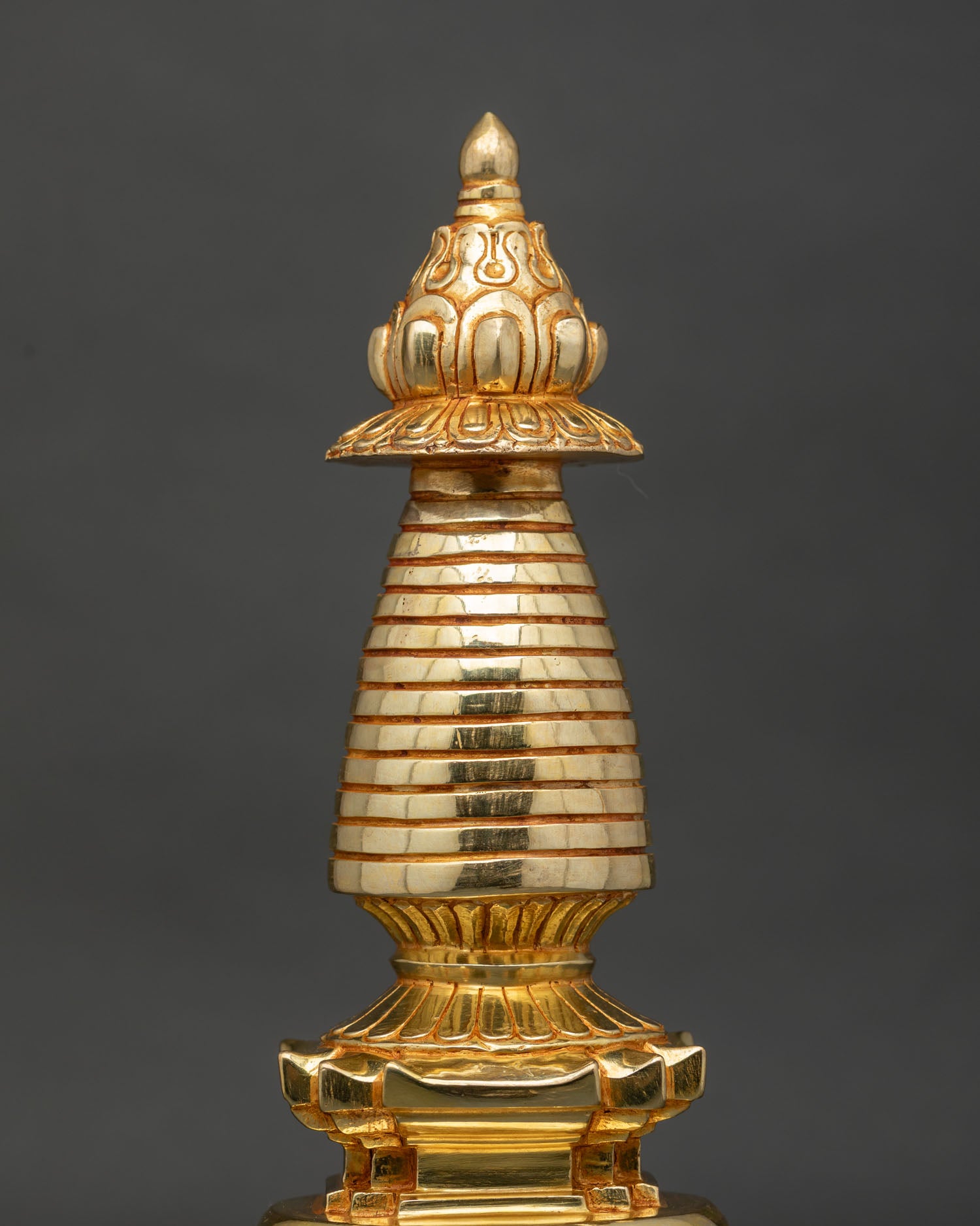 Gold-Plated Kadampa Stupa for Meditation and Devotion