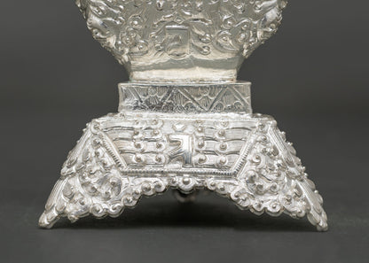 Ornate Buddhist Kapala | Handcrafted Skull Cup from Nepal