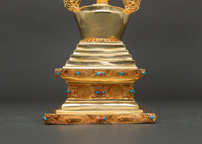 Buddha Shakyamuni Stupa | Handcrafted Buddhist Art