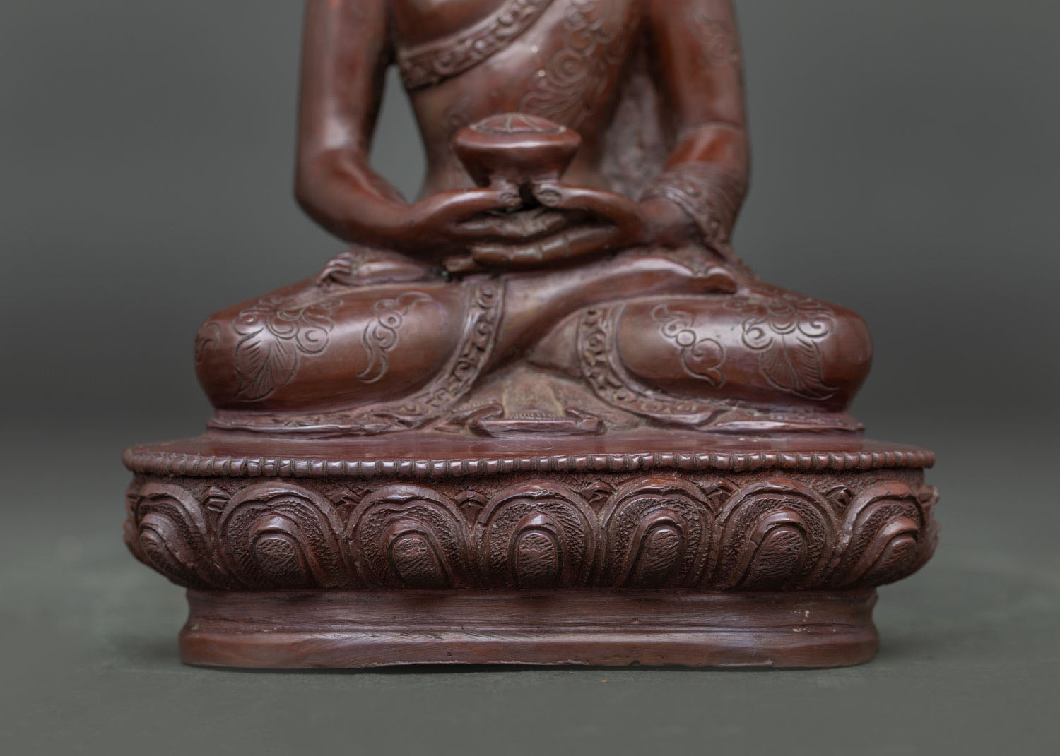 Oxidized Amitabha Buddha Statue | Exquisite Buddhist Altar Sculpture