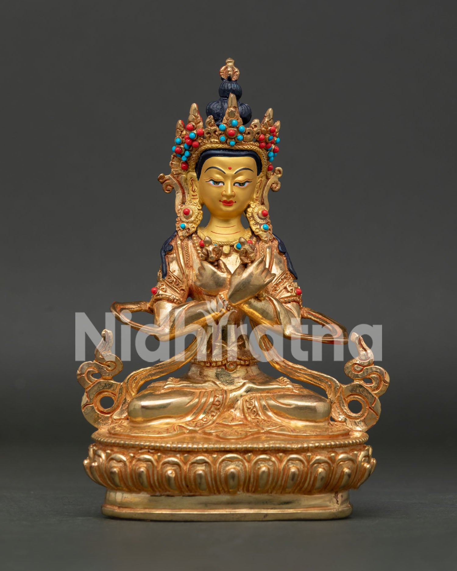 Vajradhara Statue | 24K Gold Fire Gilded Artwork
