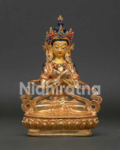 Vajradhara Statue | 24K Gold Fire Gilded Artwork