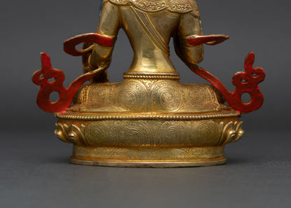 Kshitigarbha | Nepalese 24K Gold Copper Sculpture