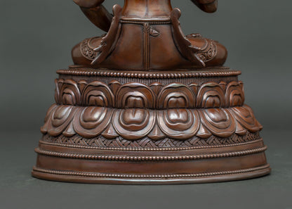 Vajrasattva Statue | Traditional Nepalese Oxidized Copper Art