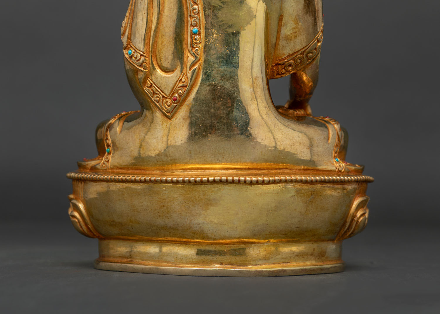 Crown Shakyamuni Buddha | Gold Gilded Buddhist Statue