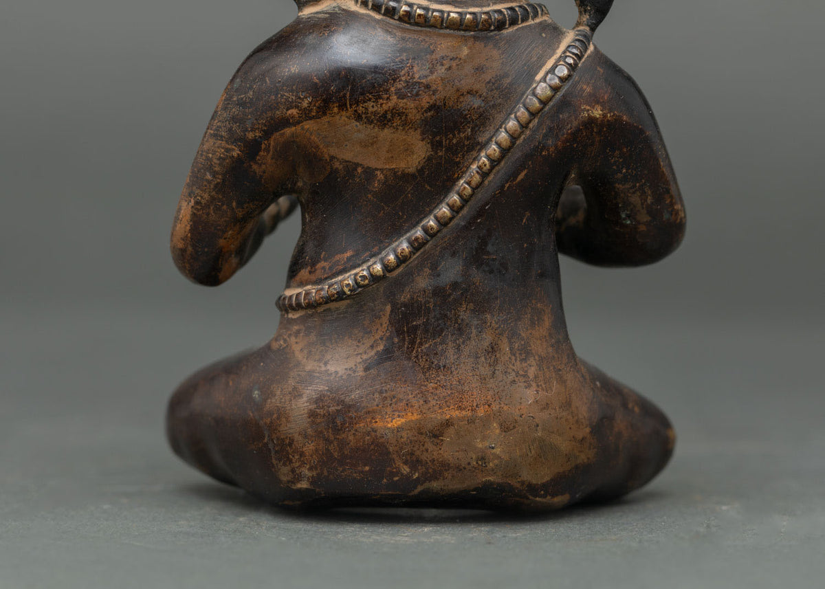Little Ganesh Statue | Oxidized Copper Buddhist Artwork