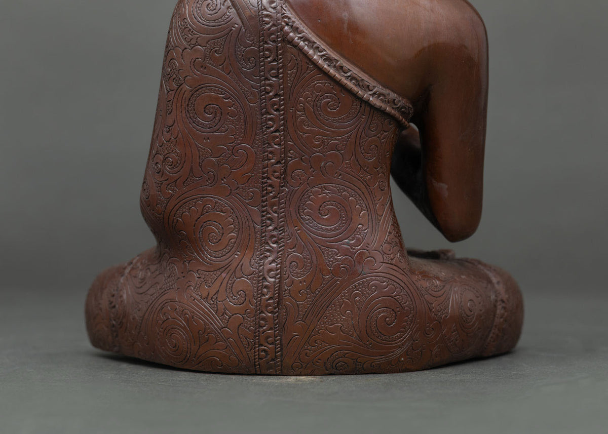 Amoghasiddhi Buddha Statue | Chemically Oxidized Copper Figurine