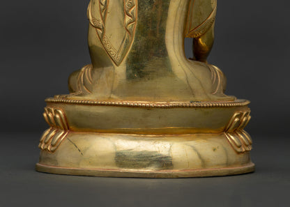 Shakyamuni Buddha Statue | 24k Gold-Gilded Buddhist Sculpture