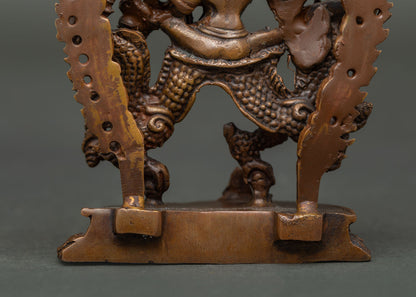 Oxidized White Dzambhala Statue | Handcrafted Buddhist Wealth Deity