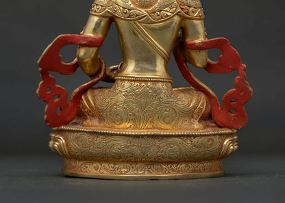 Vajrasattva Buddha Statue | Traditionally Gold Fire-Gilded Sculpture