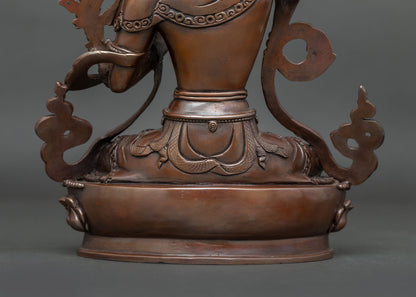 Oxidized Manjushri Statue | Buddhist Meditation & Spiritual Decor