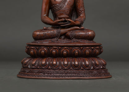 Amitabha Buddha Statue | Copper Buddhist Sculpture from Nepal