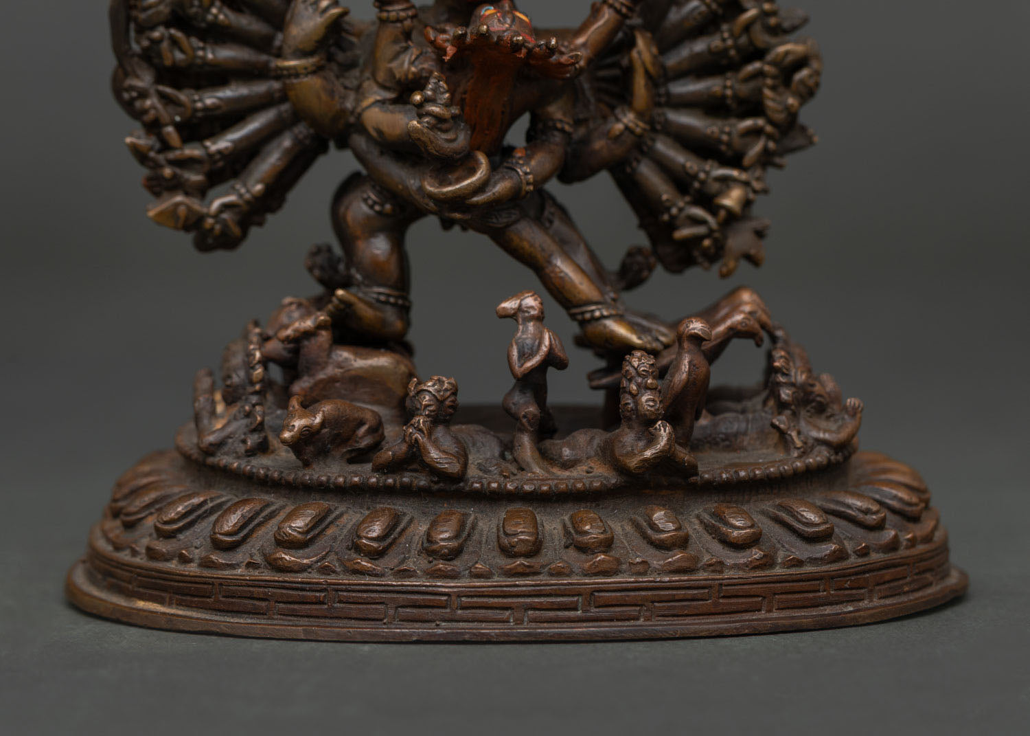 Buffalo-Headed Yamantaka with Consort Statue | Handcrafted Buddhist Sculpture