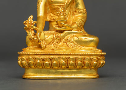 Medicine Buddha Copper Statue | Bhaisajyaguru for Meditation & Decor