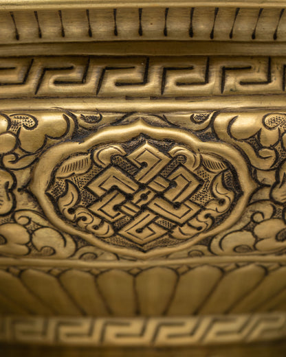 Food Offering Bowl | Handcrafted Brass Buddhist Ritual Vessel