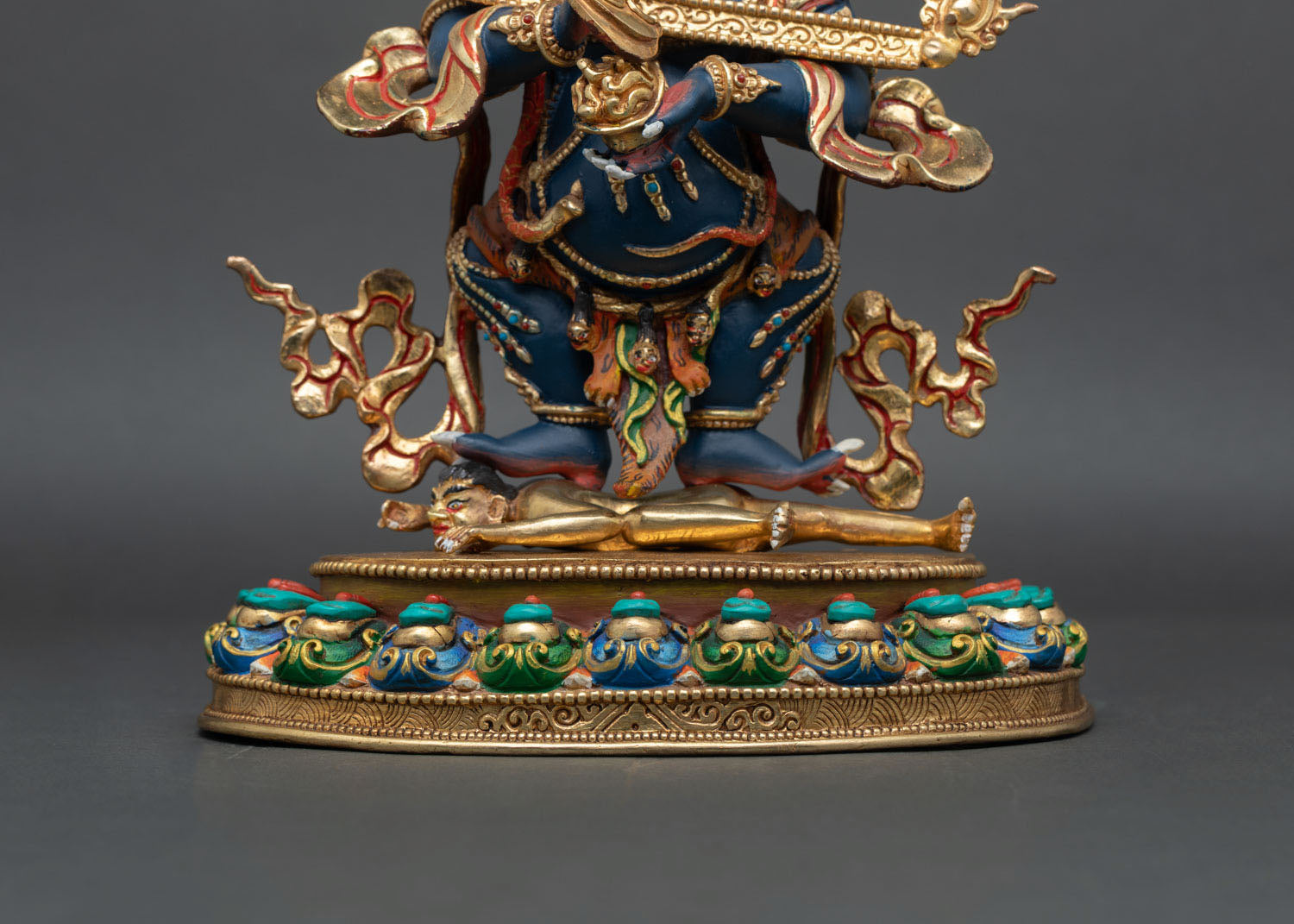 Sakya Mahakala Statue | Tibetan Wrathful Guardian Sculpture