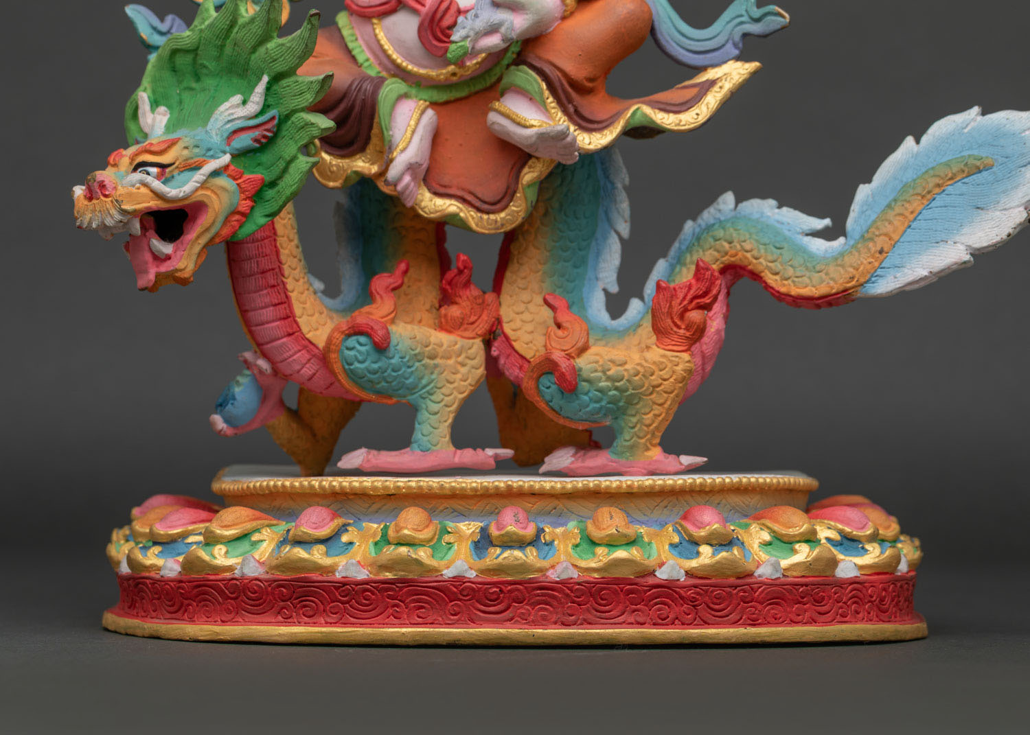 White Dzambhala Statue | Sacred Buddhist Wealth Deity Sculpture