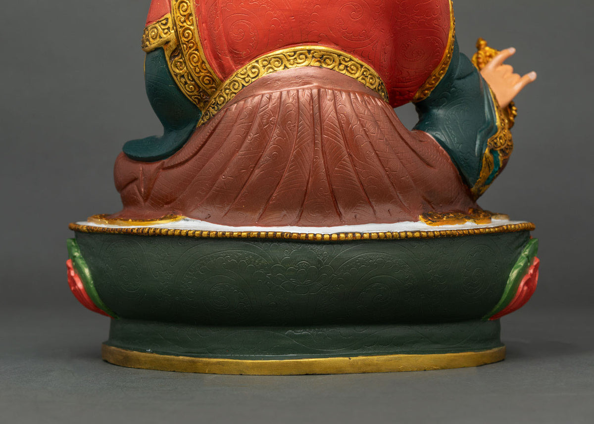 Colorful Guru Rinpoche Statue | Buddhist Artwork from Nepal