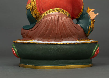 Colorful Guru Rinpoche Statue | Buddhist Artwork from Nepal