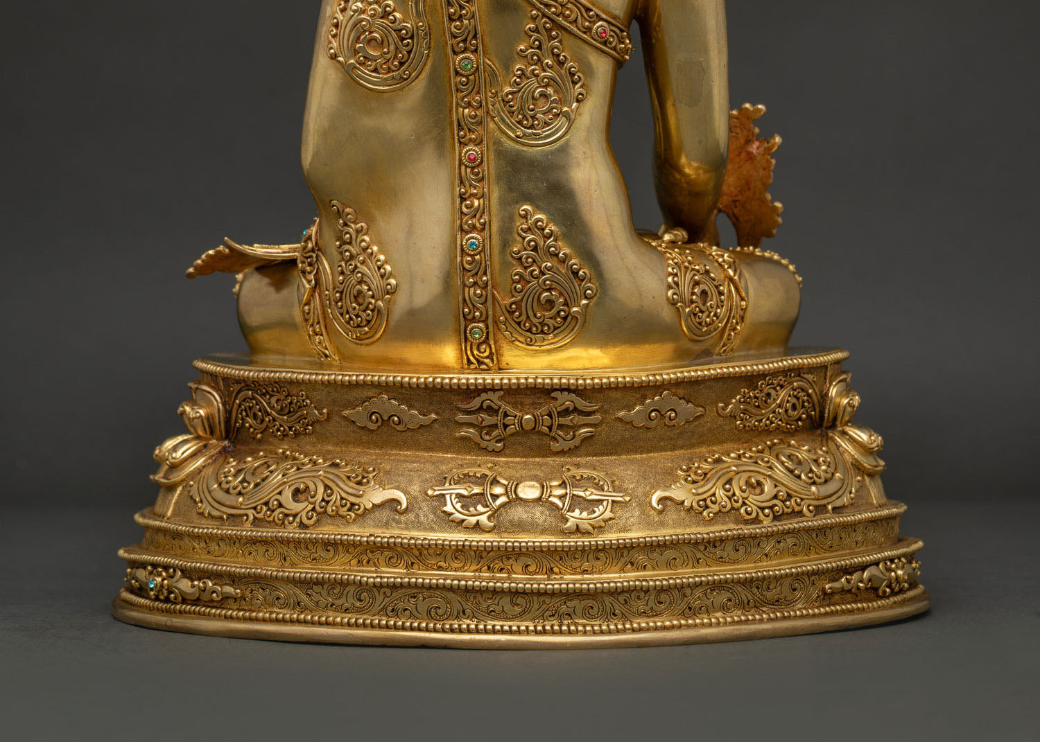 Medicine Buddha Statue | 24K Gold Gilded Copper Art