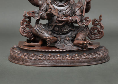 Four Armed Mahakala | Hand-Carved Nepalese Sacred Art