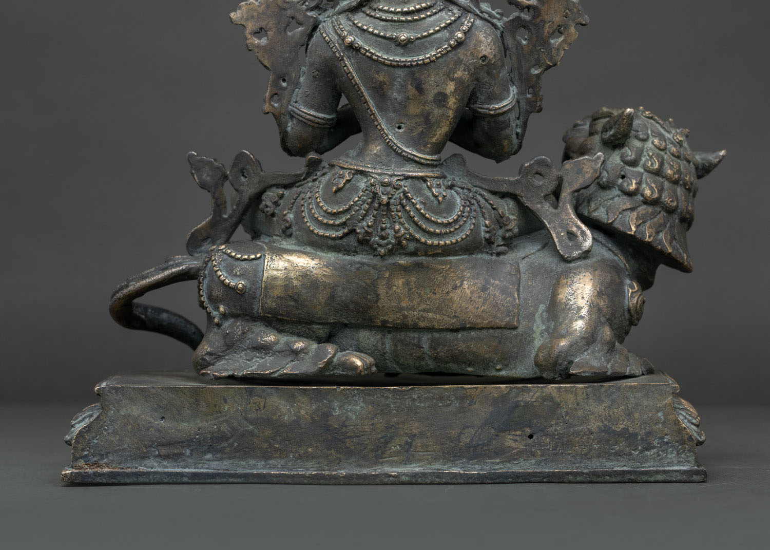 Simhanada Manjushri Statue | Antique-Finish Bronze Sculpture