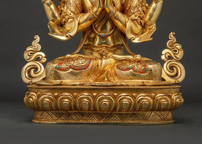 Chenrezig Statue | Newari Crafted Avalokiteshvara Buddhist Art