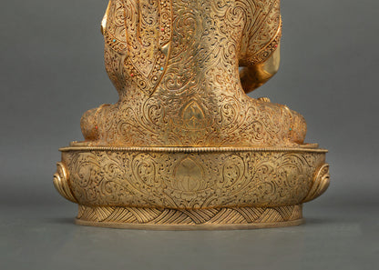 Amitabha Buddha Statue | Himalayan Lost Wax Copper Artwork