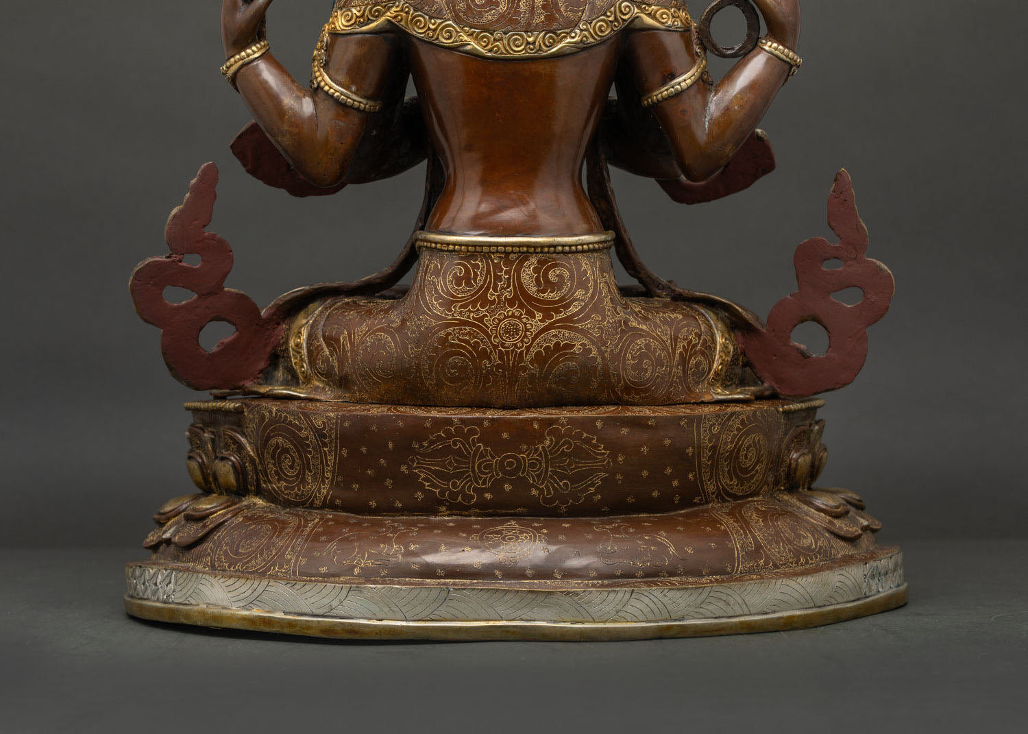 Oxidized Chenrezig Statue - Spiritual Home and Altar Decor