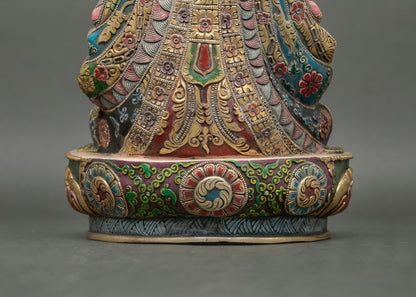 Tsokye Dorje Statue | Hand-Painted Copper Himalayan Sculpture