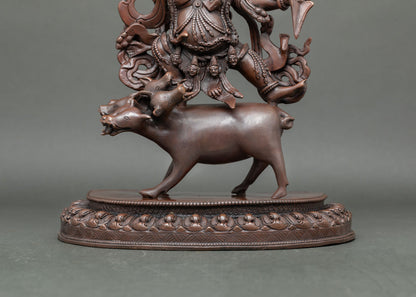 Dorje Gotrab Statue | Sacred Oxidized Copper Sculpture
