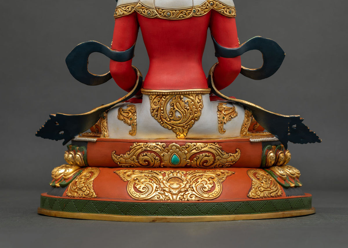 Premium Amitayus Statue – Hand-Painted Longevity Buddha Sculpture
