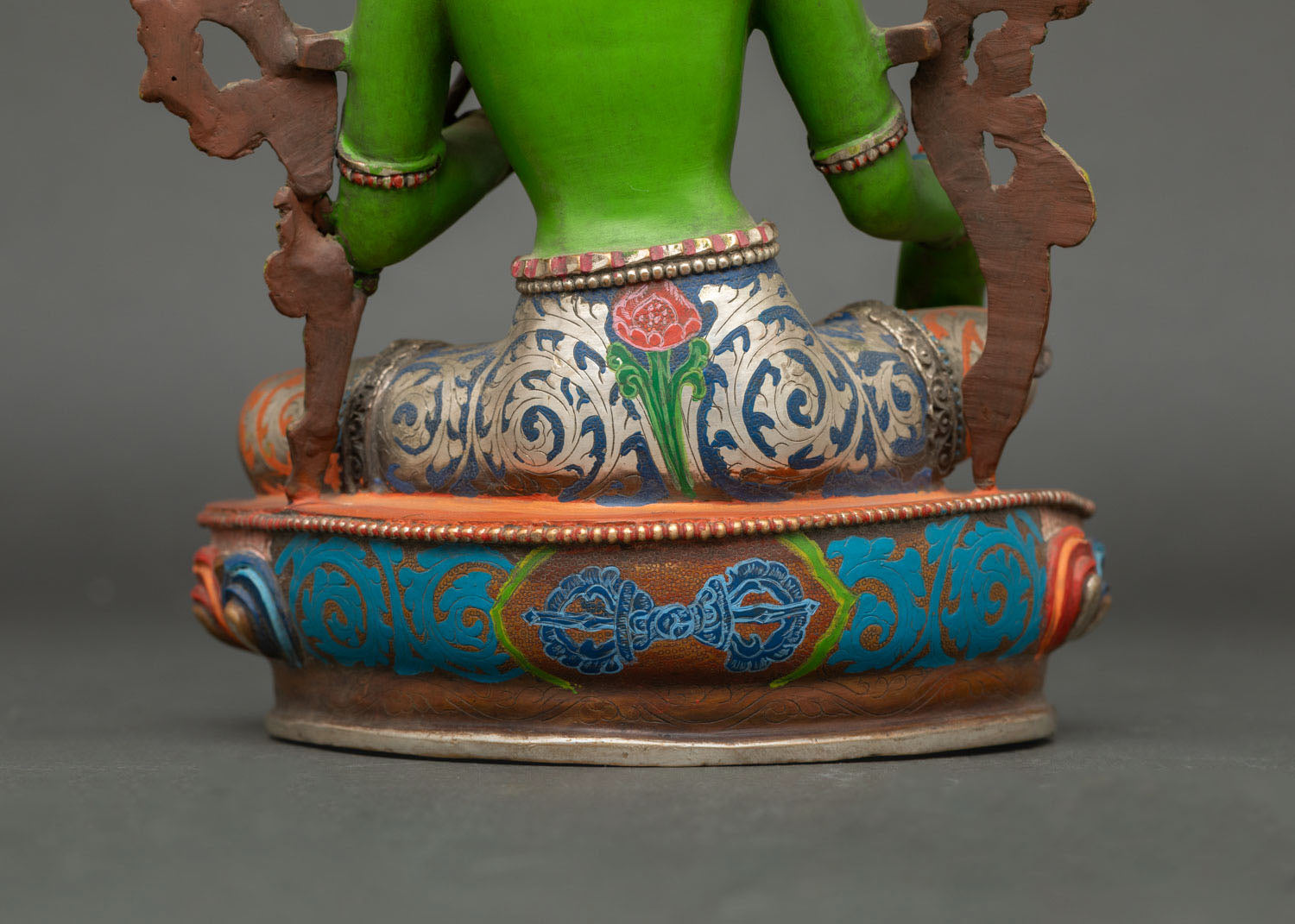 Green Tara Statue | Hand-Painted Buddhist Goddess Artwork
