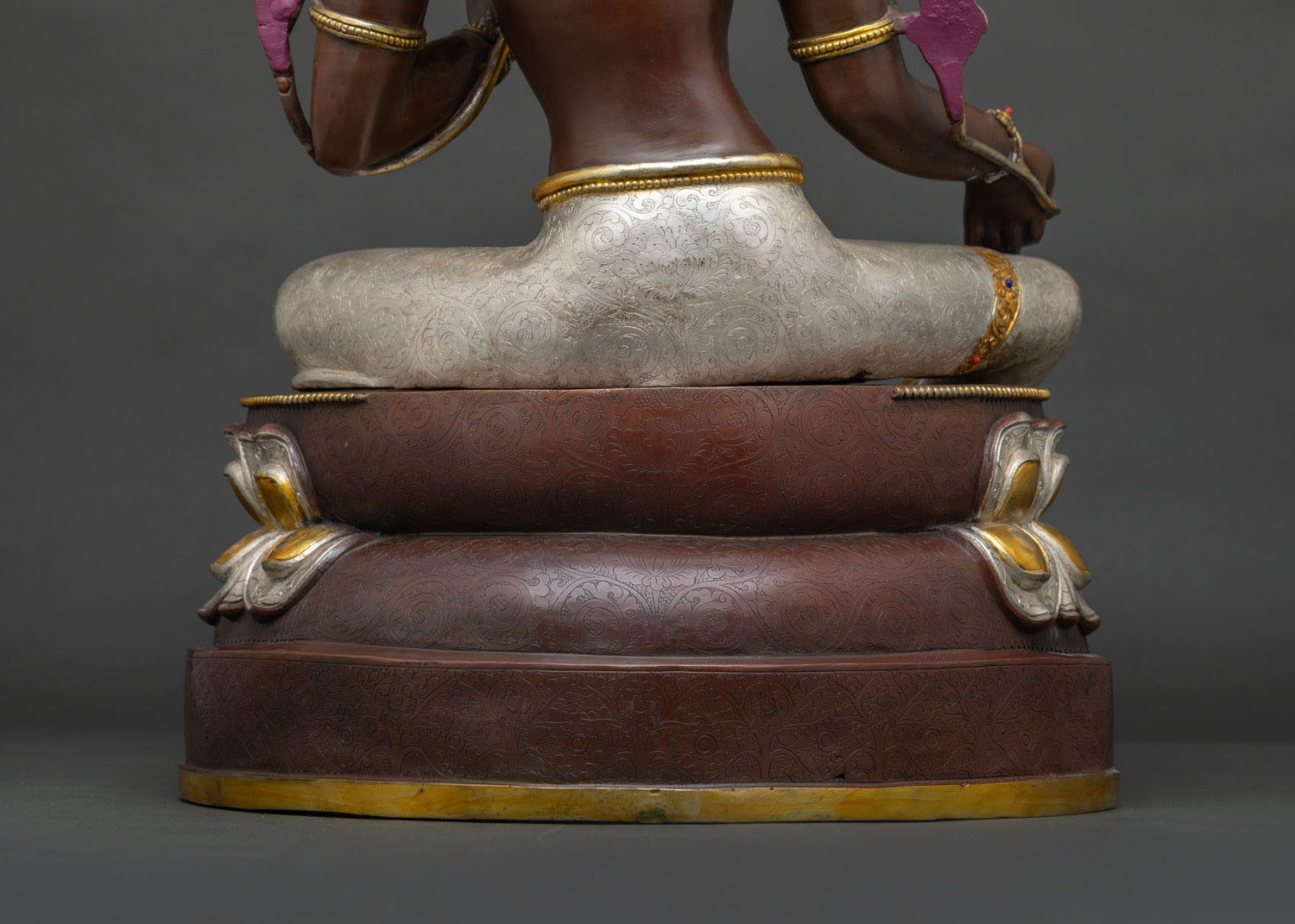 Spiritual Green Tara Statue – Handcrafted Oxidized Copper Sculpture