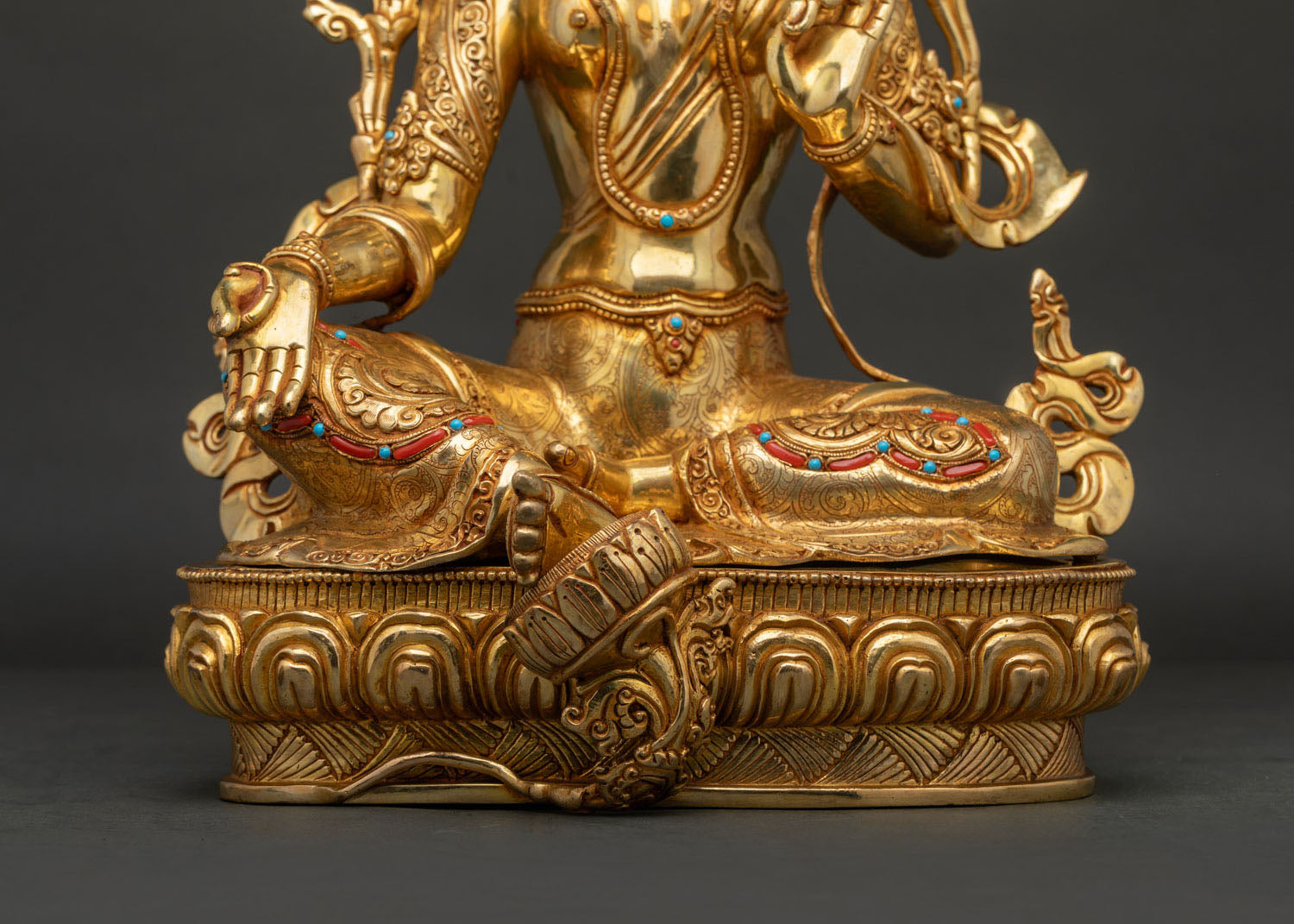 Compassionate Green Tara Statue | Lost Wax Casted Copper Sculpture