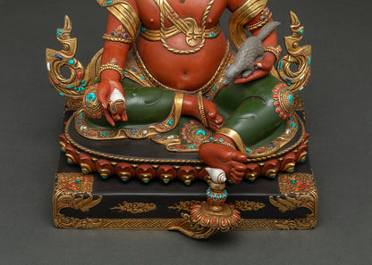Dzambhala On Throne Statue | Manifest Prosperity and Abundance