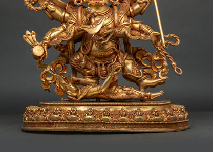 Six-Armed Mahakala Statue | Traditional Himalayan Buddhist Art