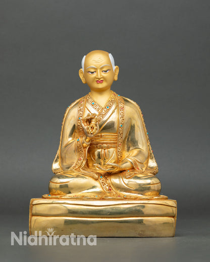 Five Shakya Master Statue Set - Himalayan Buddhist Lineage Figures