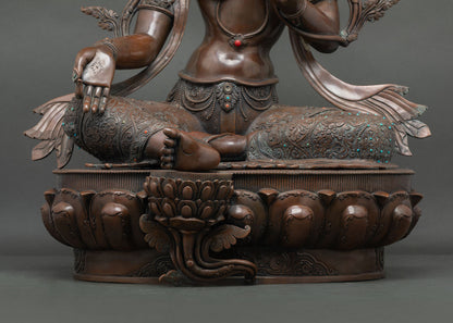 26" Green Tara Statue – Awakening Compassion and Fearlessness