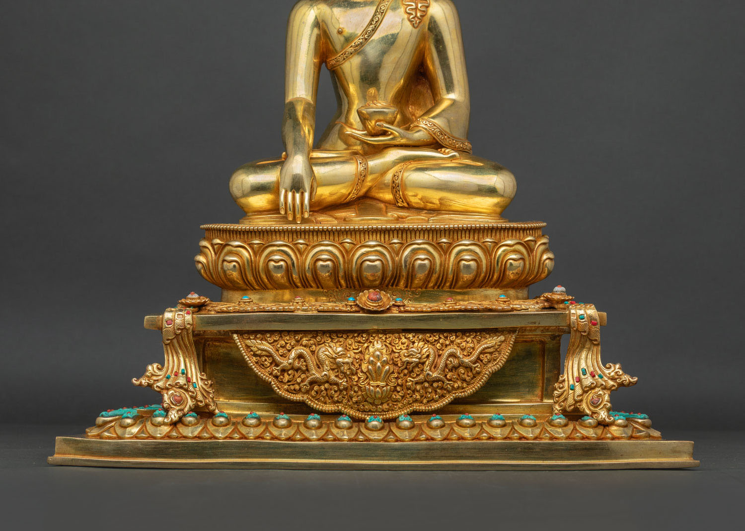 Enthroned Shakyamuni Buddha Statue | Spiritual Figurine for Meditation
